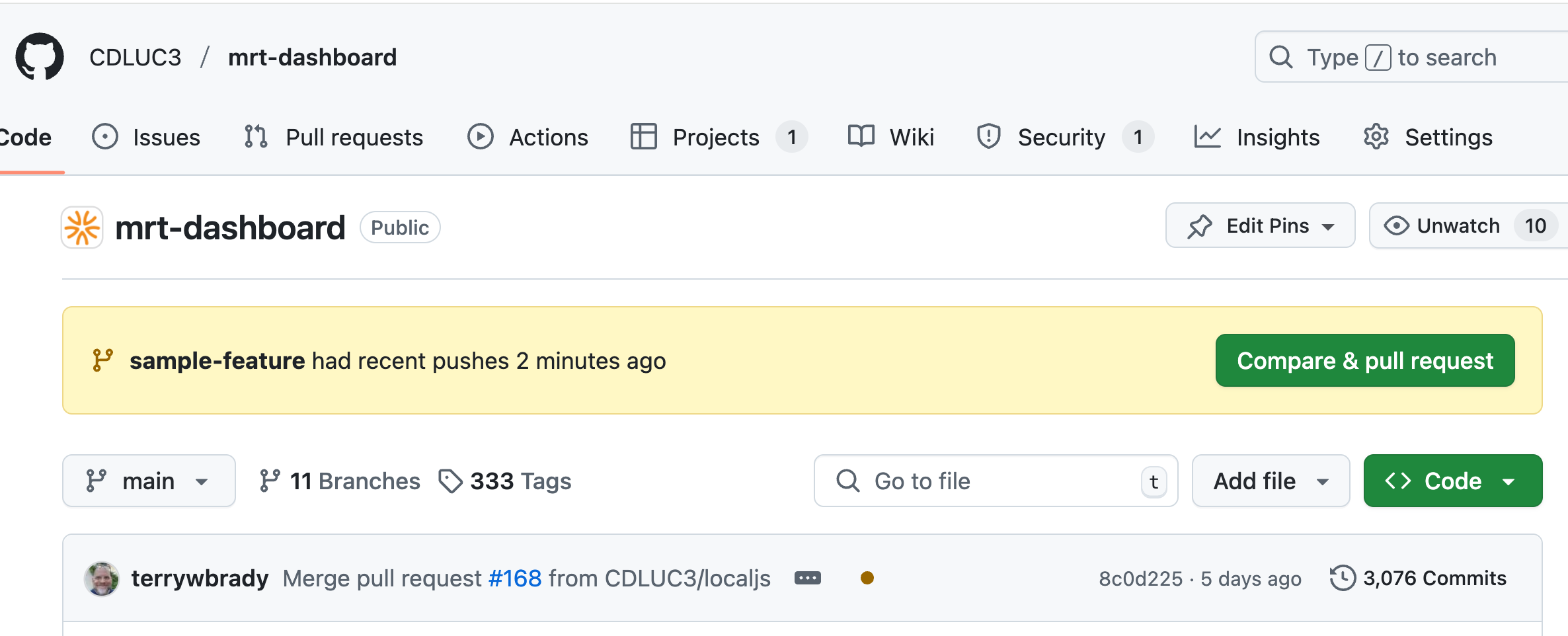 Create Branch Screenshot